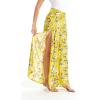 imageLady High Slit Wide Leg Pants in Pineapple GardenGarden Poppy Yellow