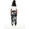 imageWomens Hawaiian Print Jogger Pants in Pineapple Garden NavyPineapple Garden Navy