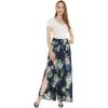 imageLady High Slit Wide Leg Pants in Pineapple GardenPineapple Garden Navy