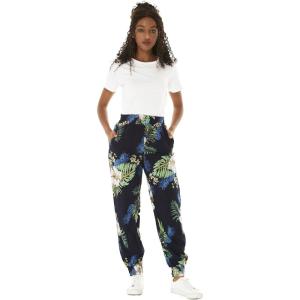 imageWomens Hawaiian Print Jogger Pants in Pineapple Garden NavyPineapple Garden Navy