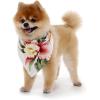 imageHawaiian Matching Pattern Dog Bandana in Cream Rafelsia Size SmallBandana in Cream Rafelsia