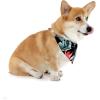 imageHawaiian Matching Pattern Dog Bandana in Orchid Breeze Navy Size SmallBandana in Blooming Lily