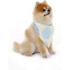 imageHawaiian Matching Pattern Dog Bandana in Pacific Palm Navy Size SmallBandana in Pacific Palm Cream