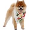 imageHawaiian Matching Pattern Dog Bandana in Cream Rafelsia Size SmallBandana in Cream Rafelsia