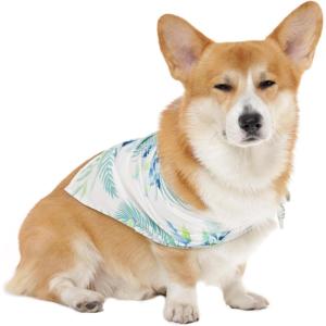 imageHawaiian Matching Pattern Dog Bandana in Orchid Breeze Navy Size SmallBandana in Orchid Breeze White