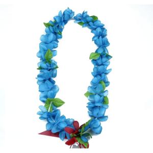 imageHawaii Luau Party Artificial Fabric Princess Plumeria LeiBlue