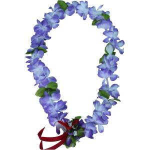 imageHawaii Luau Party Artificial Fabric Princess Plumeria LeiBlue Purple