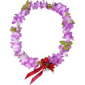imageHawaii Luau Party Artificial Fabric Princess Plumeria LeiPurple