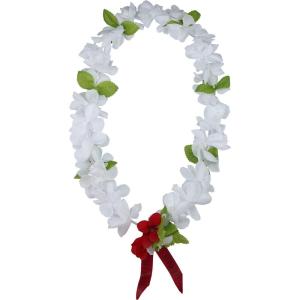 imageHawaii Luau Party Artificial Fabric Princess Plumeria LeiWhite