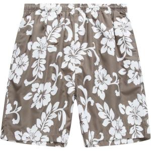 imageHawaii Hangover Mens Swim Trunk in Royal Blue with Side Floral HibiscusAll Over Floral Print in Olive Green