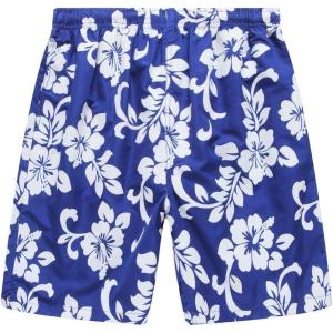 imageHawaii Hangover Mens Swim Trunk in Royal Blue with Side Floral HibiscusAll Over Floral Print in Royal Blue