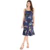 imageHawaii Hangover Womens Hawaiian Mermaid Ruffle Dress in Christmas Santa in HawaiiChristmas Santa in Hawaii in Navy White