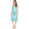 imageHawaii Hangover Womens Hawaiian Mermaid Ruffle Dress in Christmas Santa in HawaiiChristmas Santa in Hawaii in Turquoise Black