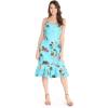 imageHawaii Hangover Womens Hawaiian Mermaid Ruffle Dress in Christmas Santa in HawaiiChristmas Santa in Hawaii in Turquoise Black