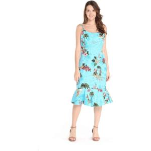 imageHawaii Hangover Womens Hawaiian Mermaid Ruffle Dress in Christmas Santa in HawaiiChristmas Santa in Hawaii in Turquoise Black