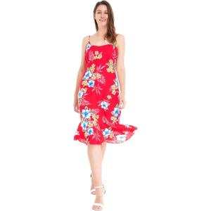 imageHawaii Hangover Womens Hawaiian Mermaid Ruffle Dress in HibiscusHibiscus Red