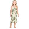imageGirl Hawaiian Halter Dress in Palm LeafLeaf Green White