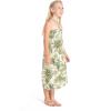 imageGirl Hawaiian Halter Dress in Palm LeafLeaf Green White