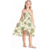 imageGirl Hawaiian Halter Dress in Palm LeafLeaf Green White