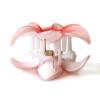 imageHawaii Luau Party Dance Performance Plastic Pastel Plumeria Flower with Center Stone hair claw clips in PinkRed