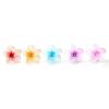 imageHawaii Luau Party Dance Performance Plastic Pastel Plumeria Flower with Center Stone hair claw clips in PinkMixed