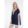 imageHawaii Hangover Beach Top Short Cover up Top in Navy with White