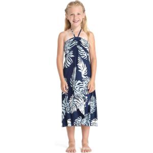 imageGirl Hawaiian Halter Dress in Palm LeafPalm Leaf Navy
