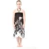 imageGirl Hawaiian Halter Dress in Black IndriBlack Indri