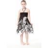 imageGirl Hawaiian Halter Dress in Black IndriBlack Indri