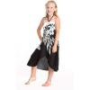 imageGirl Hawaiian Halter Dress in Black IndriIndri Black