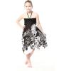 imageGirl Hawaiian Halter Dress in Black IndriBlack Indri