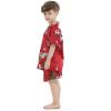 imageMatchable Family Hawaiian Luau Men Women Girl Boy Clothes in Christmas Santa in Hawaii RedBoy Short Sleeve