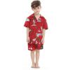 imageMatchable Family Hawaiian Luau Men Women Girl Boy Clothes in Christmas Santa in Hawaii RedBoy Short Sleeve
