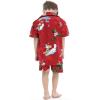 imageMatchable Family Hawaiian Luau Men Women Girl Boy Clothes in Christmas Santa in Hawaii RedBoy Short Sleeve