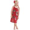 imageMatchable Family Hawaiian Luau Men Women Girl Boy Clothes in Christmas Santa in Hawaii RedGirl Elastic Strap