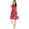 imageMatchable Family Hawaiian Luau Men Women Girl Boy Clothes in Christmas Santa in Hawaii RedWomen Fit and Flare