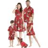 imageMatchable Family Hawaiian Luau Men Women Girl Boy Clothes in Christmas Santa in Hawaii RedGirl Wrap