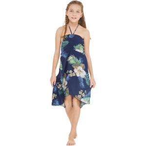 imageGirl Hawaiian Halter Dress in Pineapple GardenPineapple Garden Navy