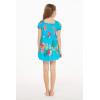 imageGirl Hawaiian Short Sleeve Elastic Layer Ruffle Dress in Pretty Tropical Hot PinkPretty Tropical Turquoise
