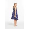 imageGirl Elastic Strap Empire Waist Dress in Classic Map White in WhiteBrid of Paradise in Navy