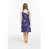imageGirl Elastic Strap Empire Waist Dress in Classic Map White in WhiteBrid of Paradise in Navy