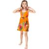 imageGirl Hawaiian Classic Empire Dress with Elastic Strap in Pretty Tropical Hot PinkPretty Tropical Orange