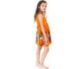 imageGirl Hawaiian Classic Empire Dress with Elastic Strap in Pretty Tropical Hot PinkPretty Tropical Orange