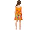 imageGirl Hawaiian Classic Empire Dress with Elastic Strap in Pretty Tropical Hot PinkPretty Tropical Orange