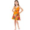 imageGirl Hawaiian Classic Empire Dress with Elastic Strap in Pretty Tropical Hot PinkPretty Tropical Orange