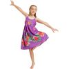 imageGirl Hawaiian Classic Empire Dress with Elastic Strap in Pretty Tropical Hot PinkPretty Tropical Purple