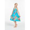 imageGirl Hawaiian Classic Empire Dress with Elastic Strap in Pretty Tropical Hot PinkPretty Tropical Turquoise