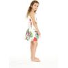imageGirl Hawaiian Classic Empire Dress with Elastic Strap in Pretty Tropical Hot PinkPretty Tropical White