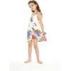 imageGirl Hawaiian Classic Empire Dress with Elastic Strap in Pretty Tropical Hot PinkPretty Tropical White