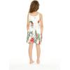 imageGirl Hawaiian Classic Empire Dress with Elastic Strap in Pretty Tropical Hot PinkPretty Tropical White